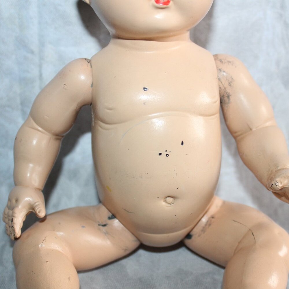 Vintage Composite Jointed Side Glancing Open Mouth 10.5" Baby Doll - Picture 3 of 15
